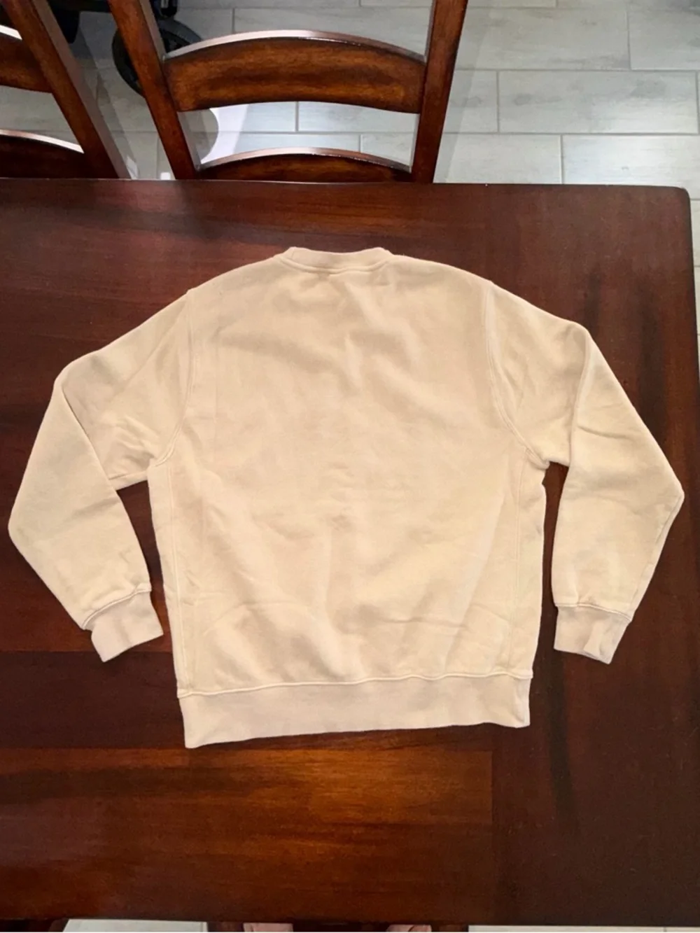 Nike Fleece Crewneck Pullover Sweatshirt in Tan - Size Medium